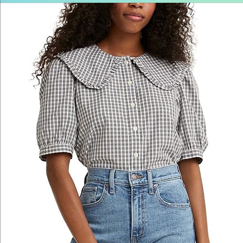 Levi's Women's Olympia Short-Sleeve Collar Blouse